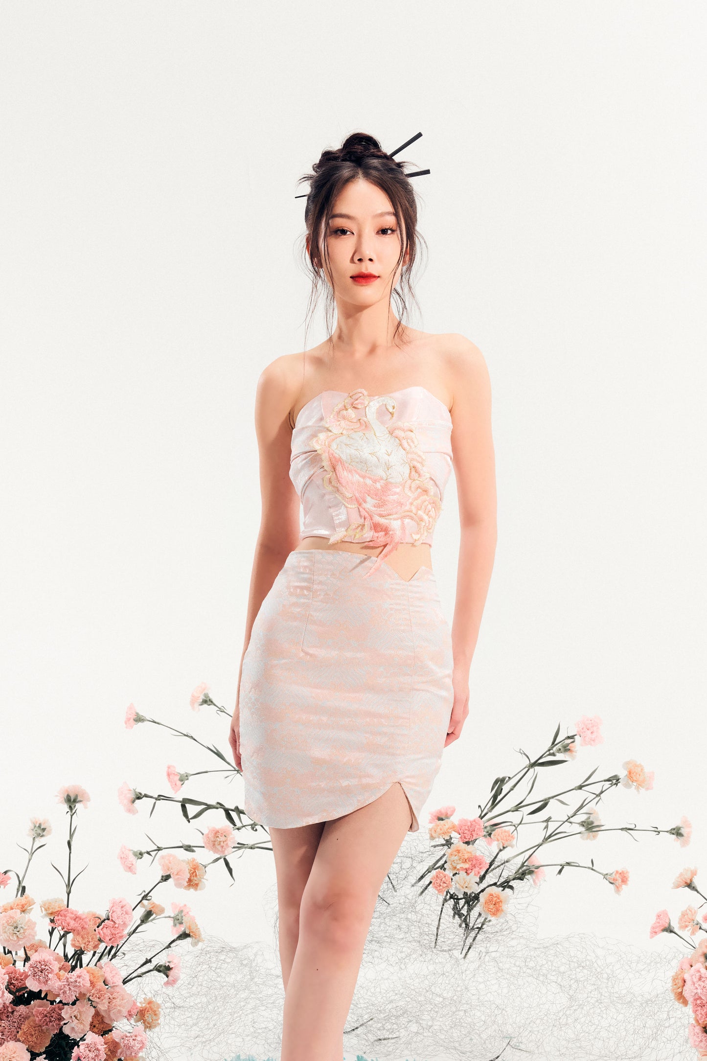 Bing Bing Cheongsam Pink Skirt